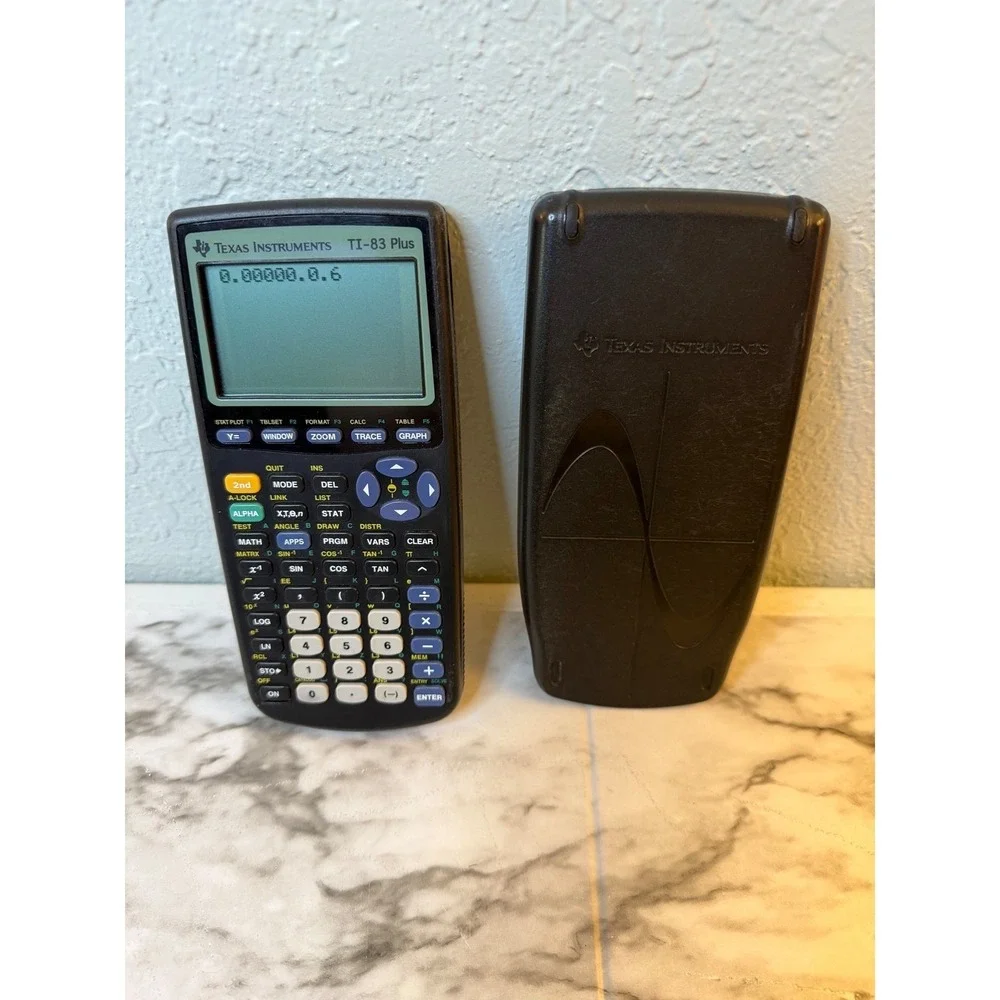 Texas Instruments TI-83 Plus Graphing Calculator Black with Slide Cover